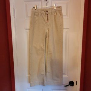 Cabi Palm Beach Crop, Winter White Corduroy, Size 00